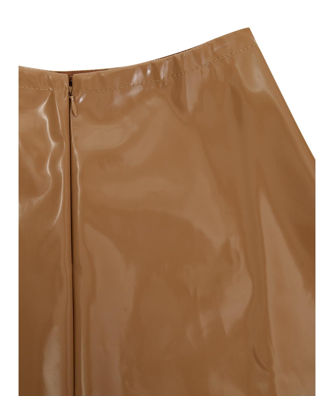 PRADA Коричневая полиэстеровая юбка миди, фото 10