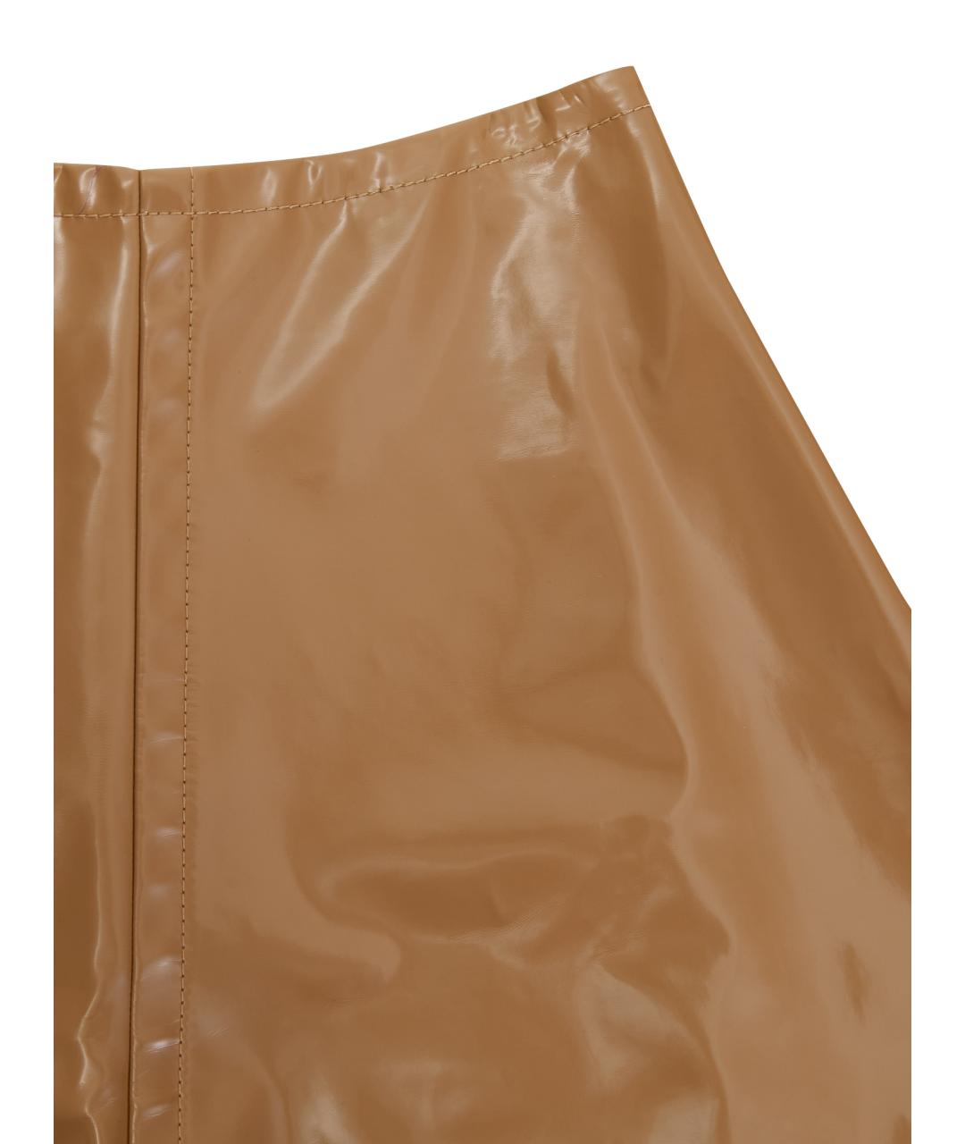 PRADA Коричневая полиэстеровая юбка миди, фото 9