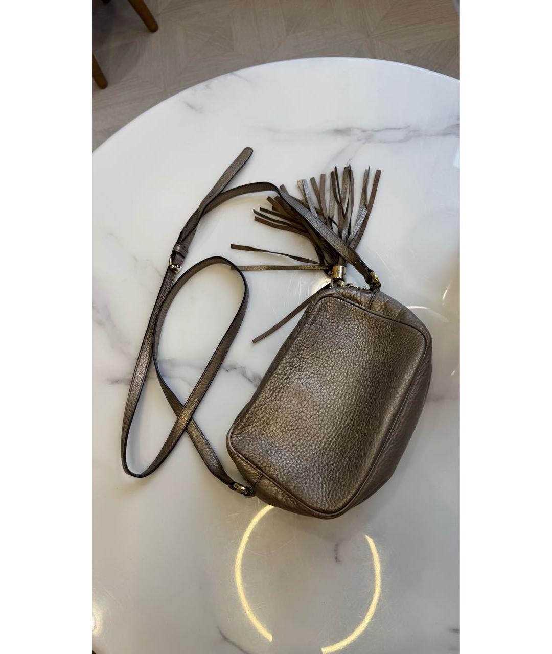 GUCCI Бежевая кожаная сумка через плечо, фото 3