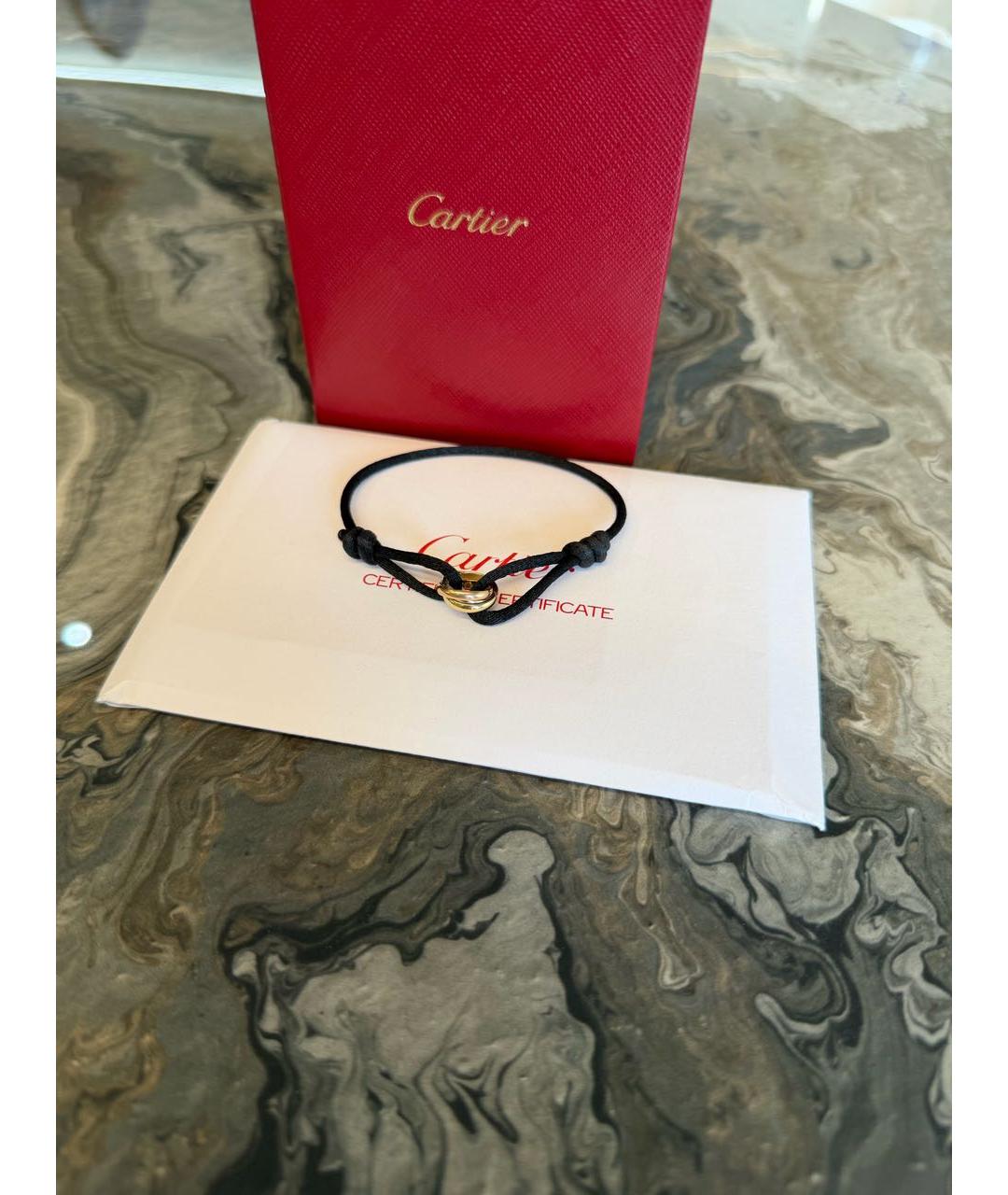 CARTIER Черный браслет из желтого золота, фото 3