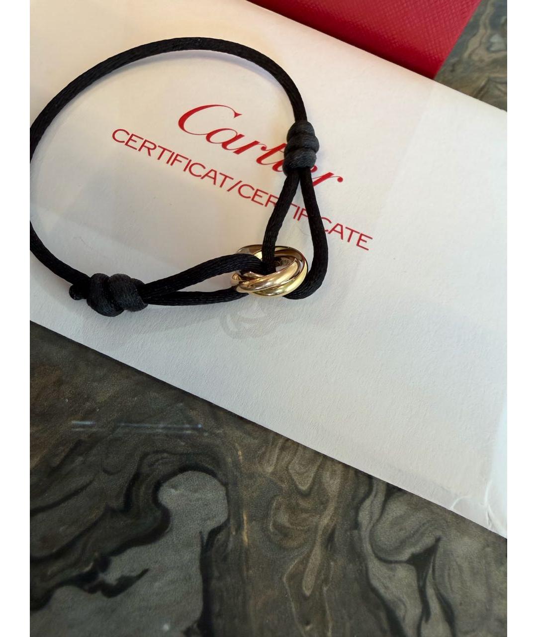 CARTIER Черный браслет из желтого золота, фото 5