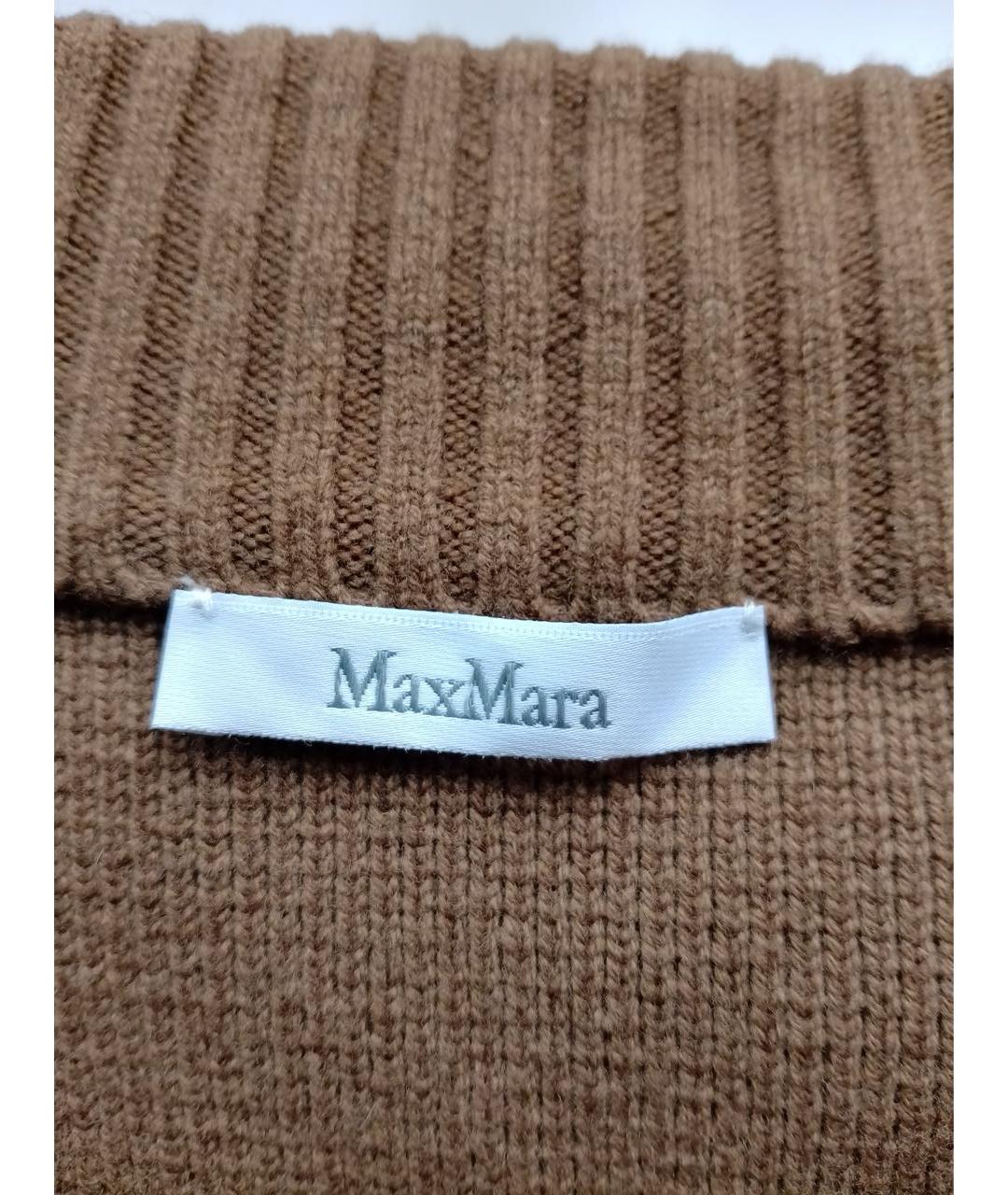 MAX MARA Коричневый шерстяной кардиган, фото 6