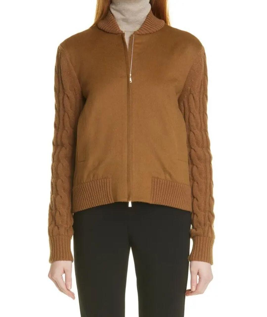 MAX MARA Коричневый шерстяной кардиган, фото 2