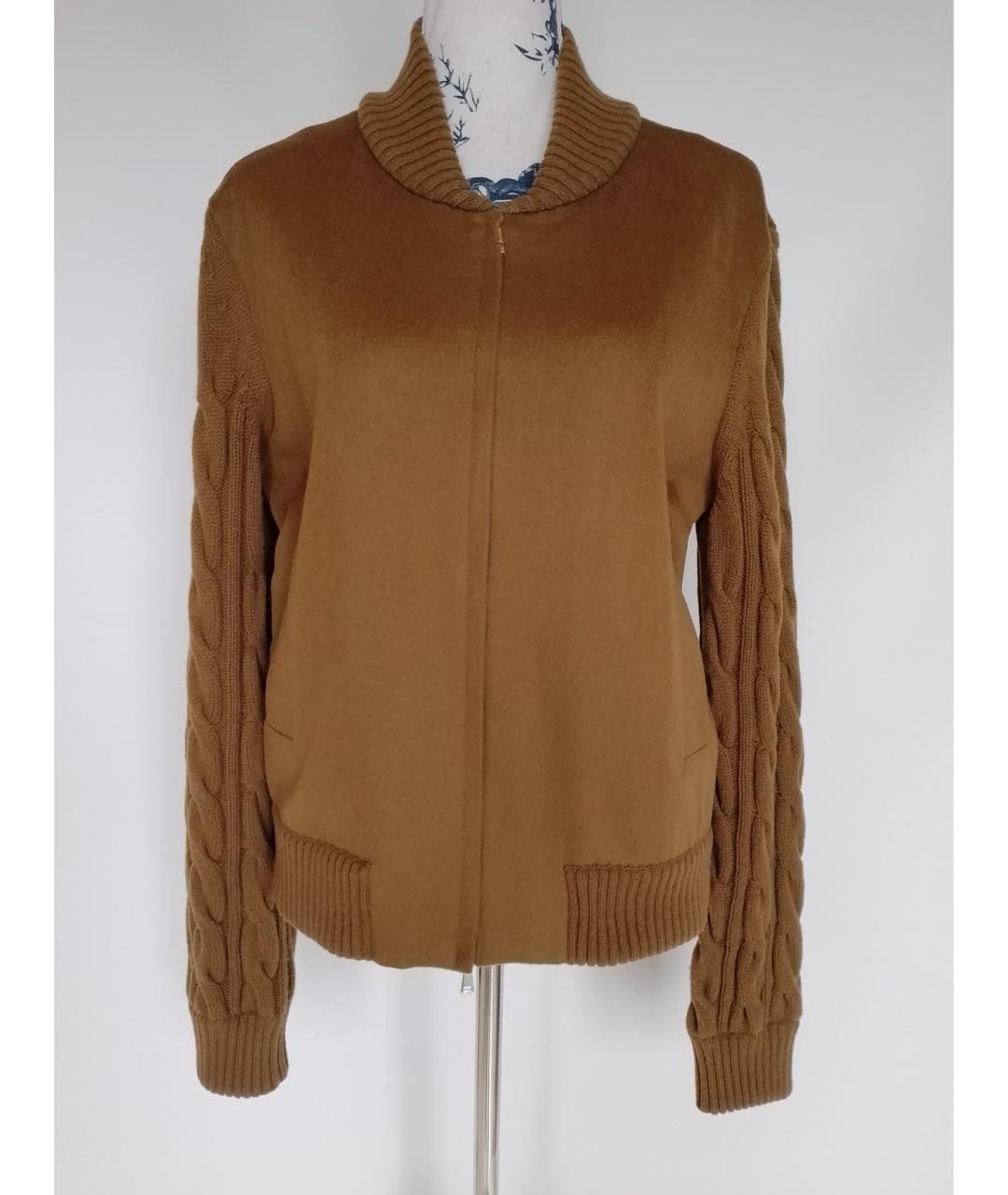 MAX MARA Коричневый шерстяной кардиган, фото 3