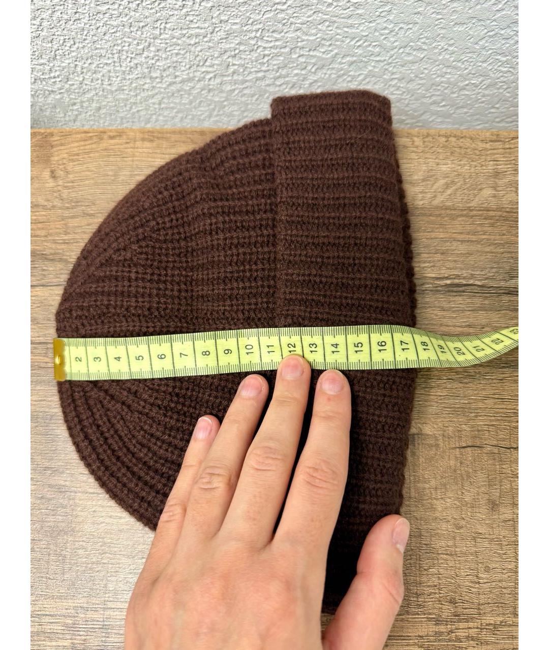 YVES SALOMON Коричневая кашемировая шапка, фото 5