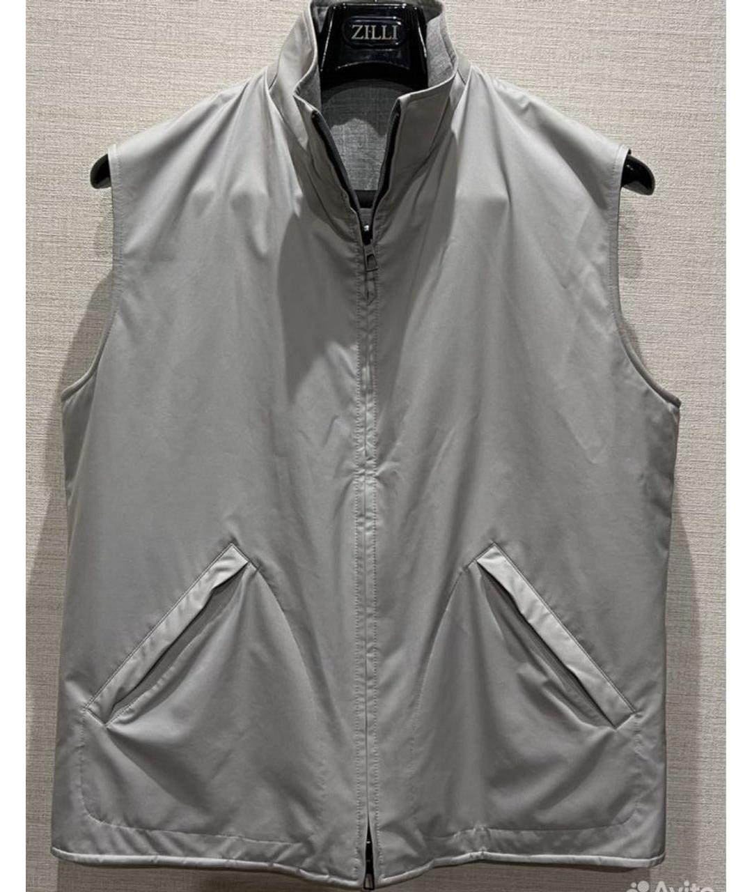 LORO PIANA Серый шерстяной жилет, фото 2