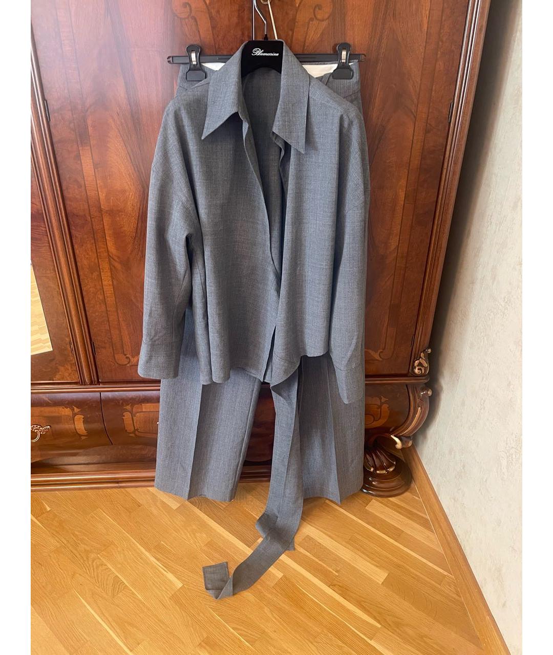 ROHE Серый полиэстеровый костюм с брюками, фото 5