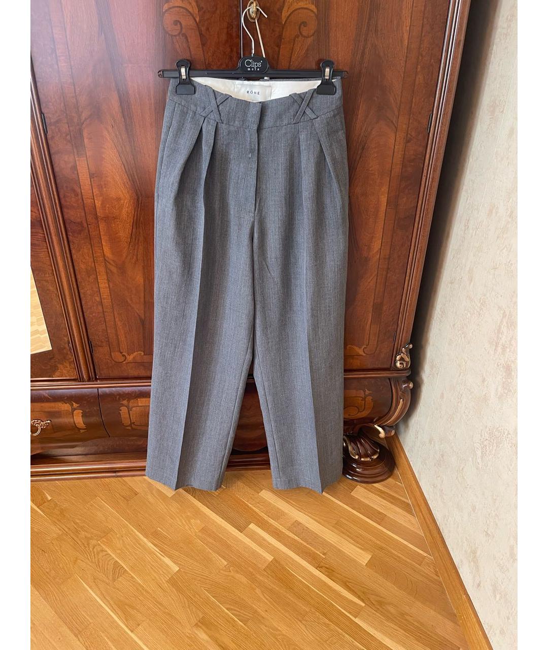 ROHE Серый полиэстеровый костюм с брюками, фото 2