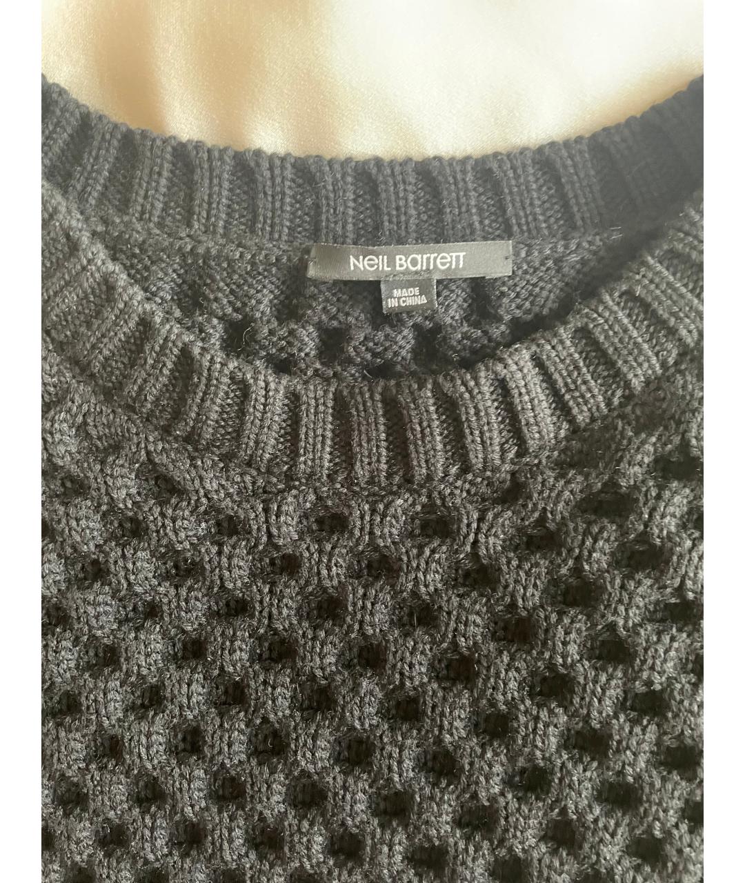 DRIES VAN NOTEN Черный шерстяной джемпер / свитер, фото 3