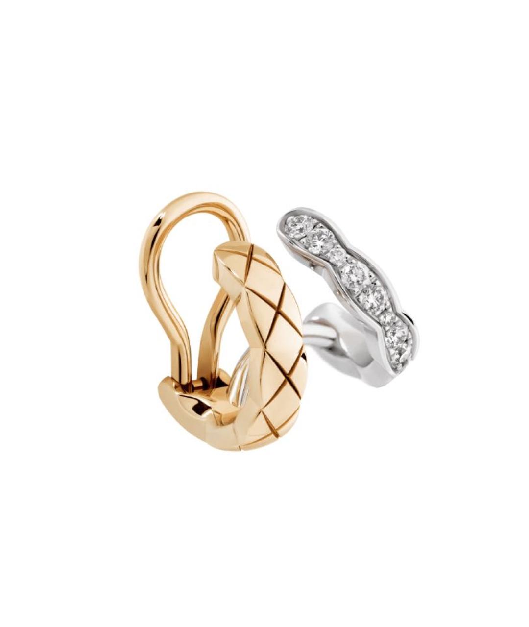 CHANEL Бежевые серьги из розового золота, фото 2