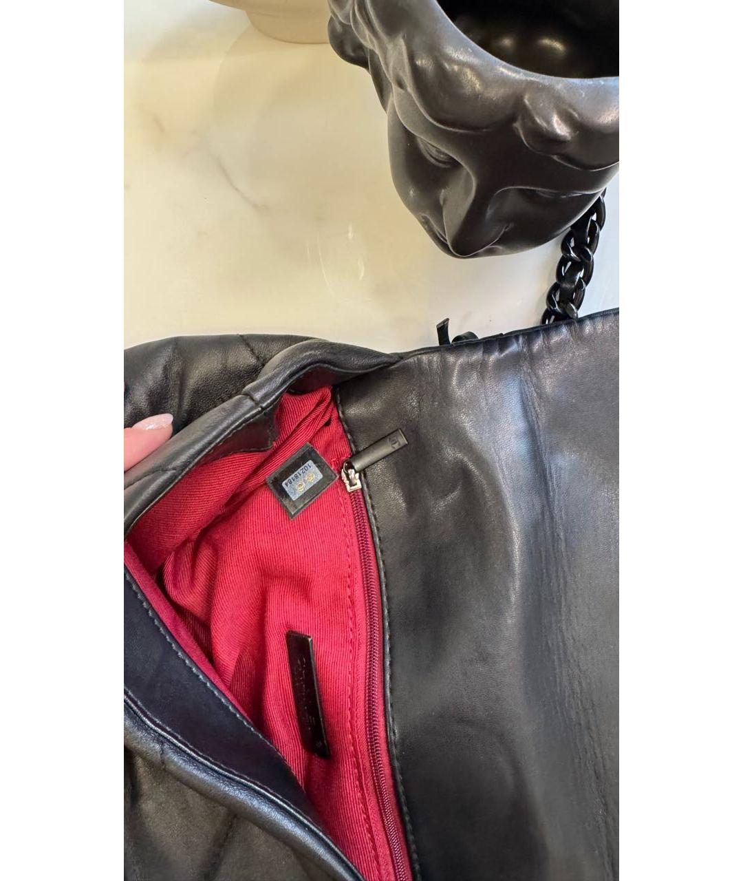 CHANEL Черная кожаная сумка через плечо, фото 5