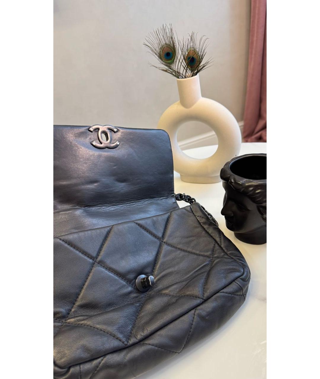 CHANEL Черная кожаная сумка через плечо, фото 6