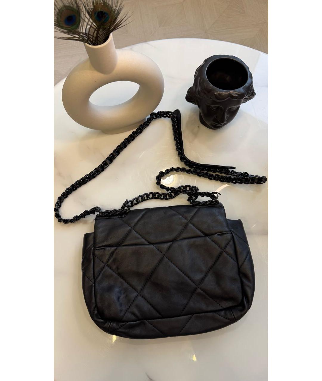 CHANEL Черная кожаная сумка через плечо, фото 3