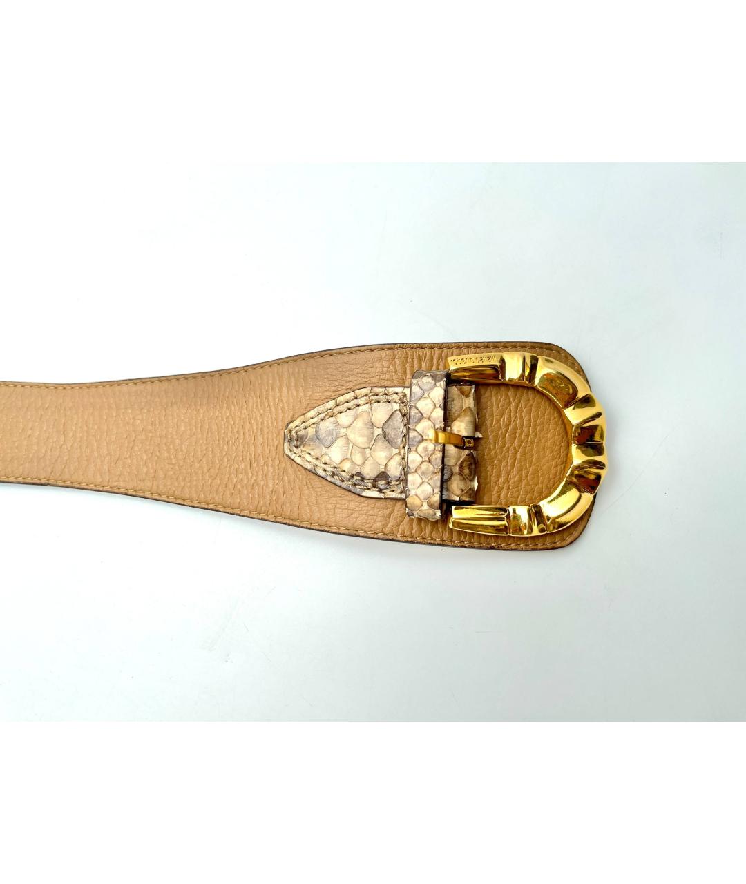 ROBERTO CAVALLI Коричневый ремень из экзотической кожи, фото 4