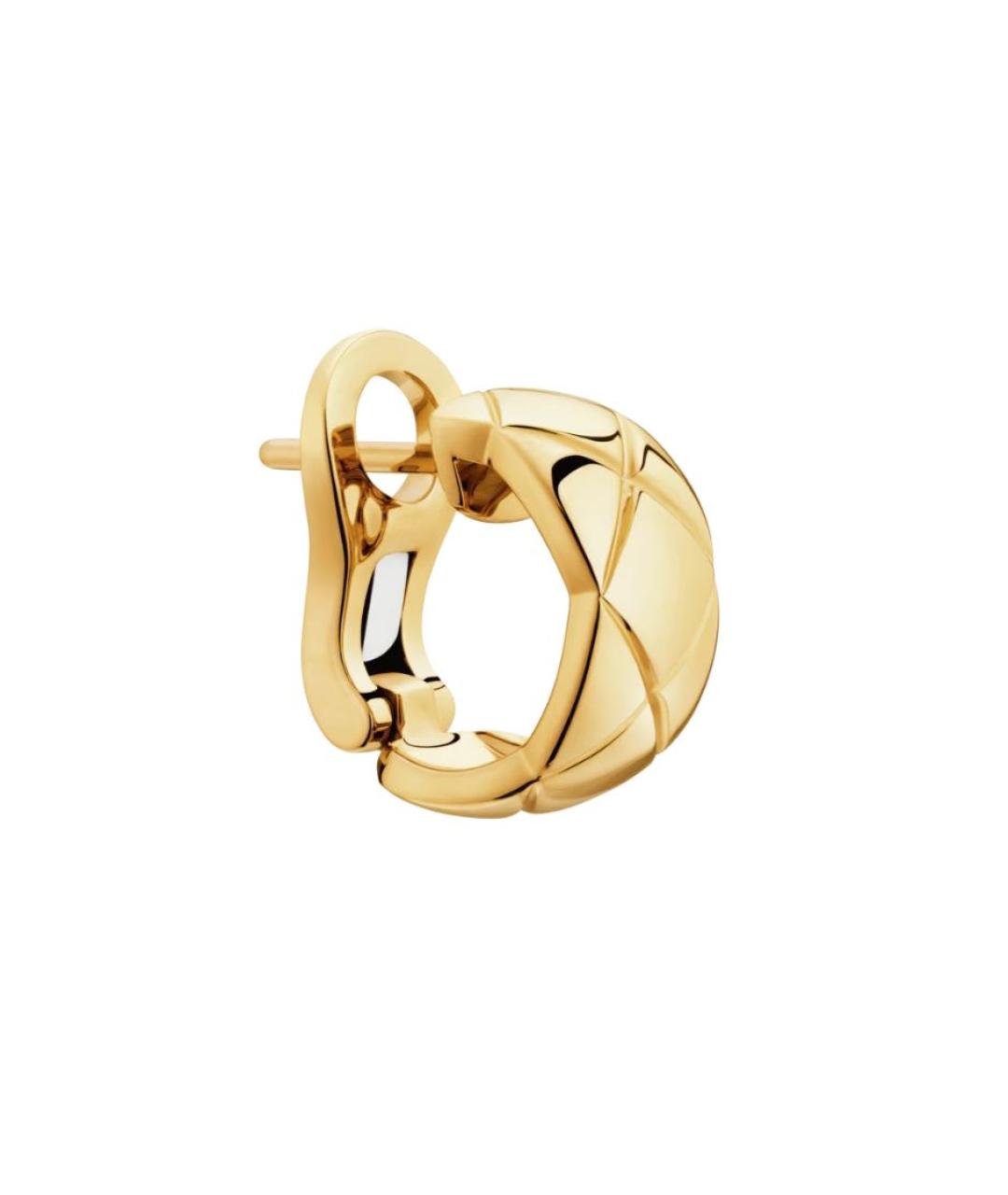 CHANEL Желтые серьги из желтого золота, фото 2
