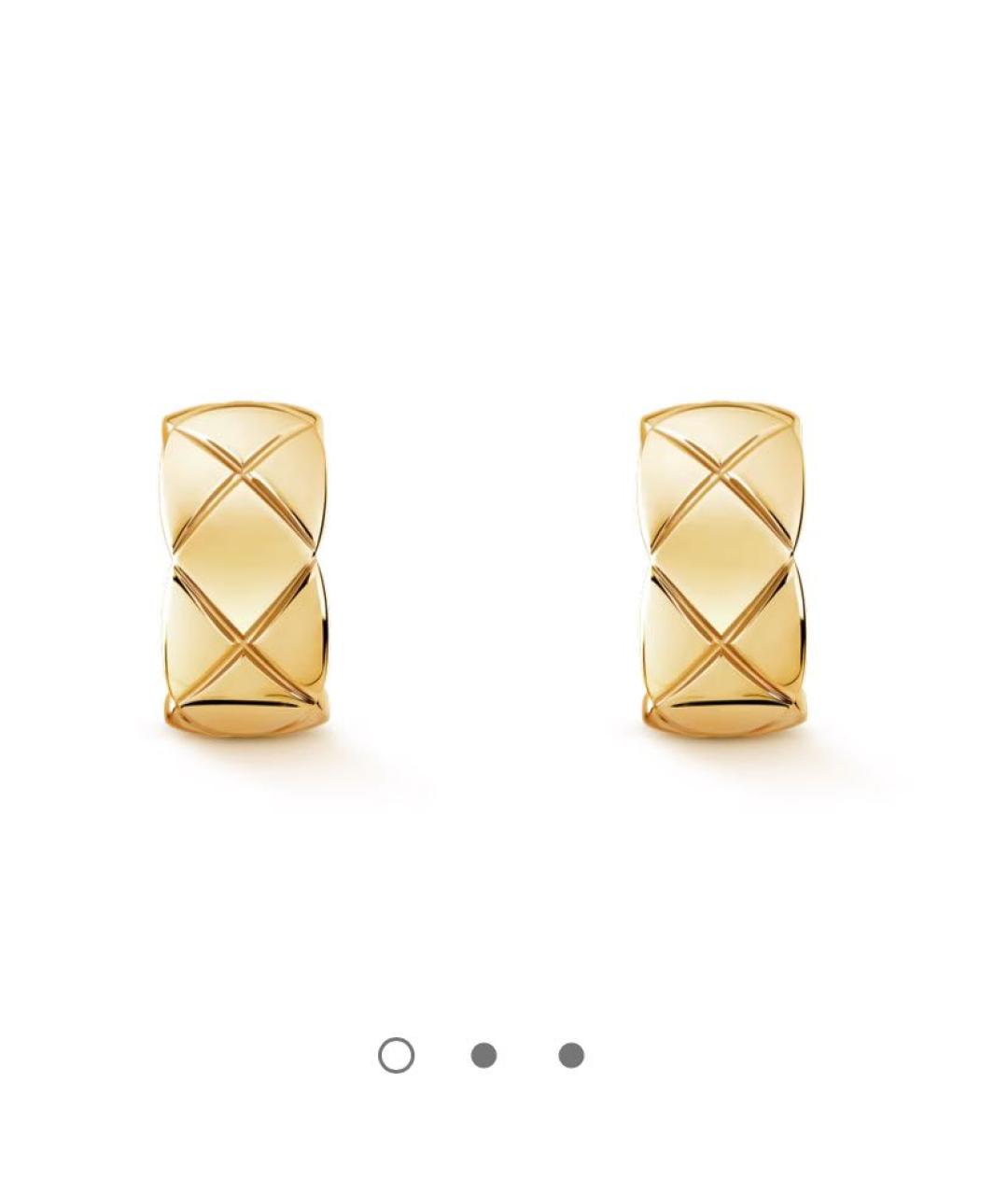 CHANEL Желтые серьги из желтого золота, фото 4