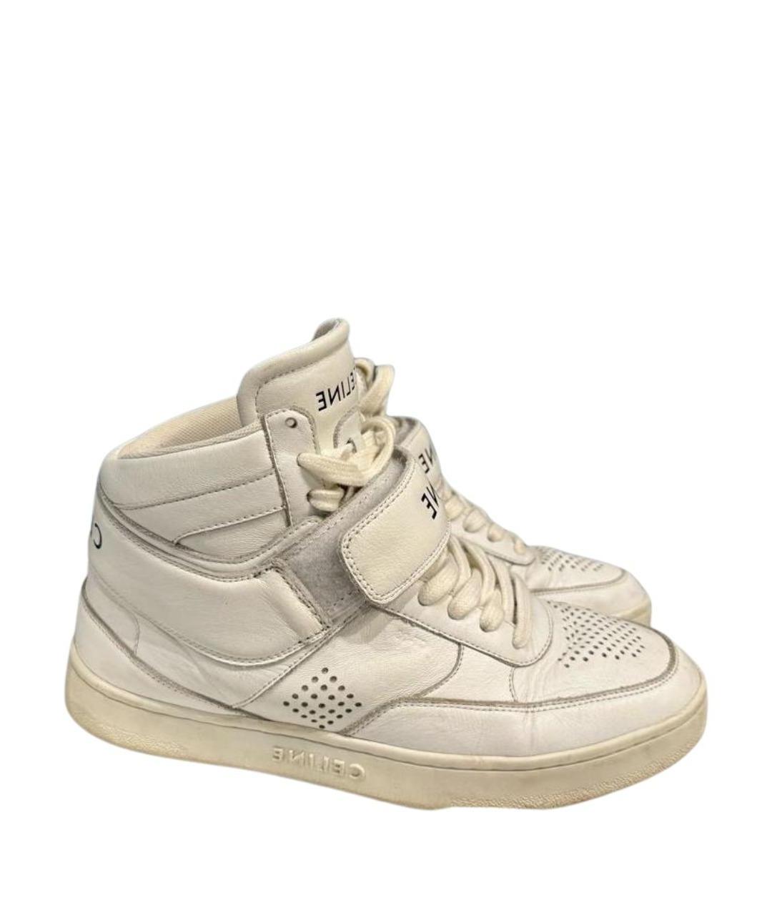 CELINE Белые кожаные кроссовки, фото 1