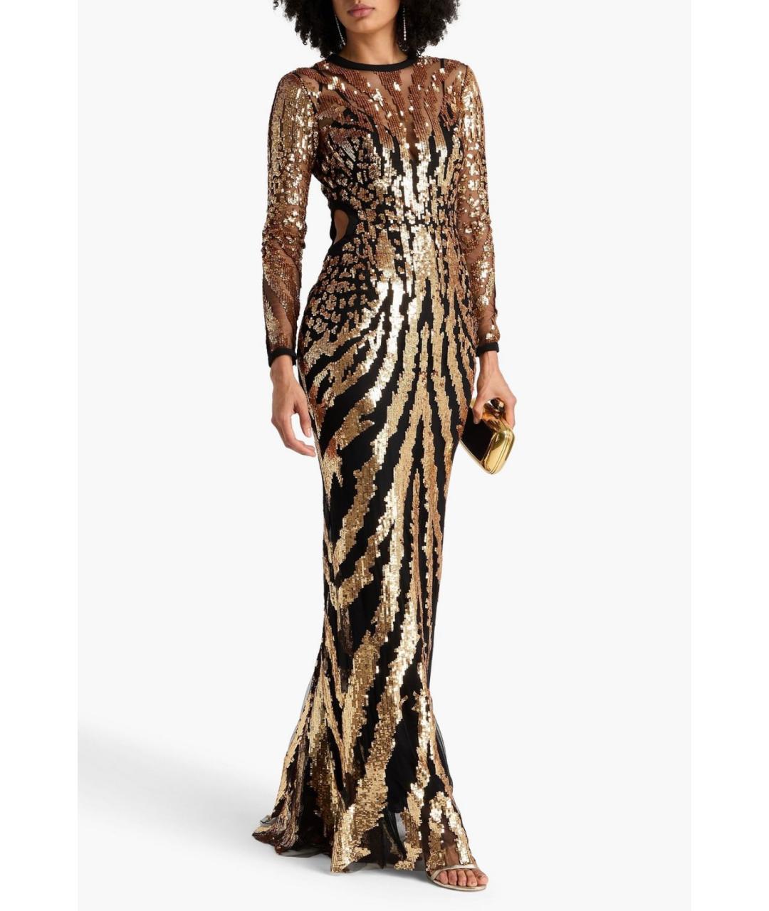 ZUHAIR MURAD Золотое коктейльное платье, фото 2