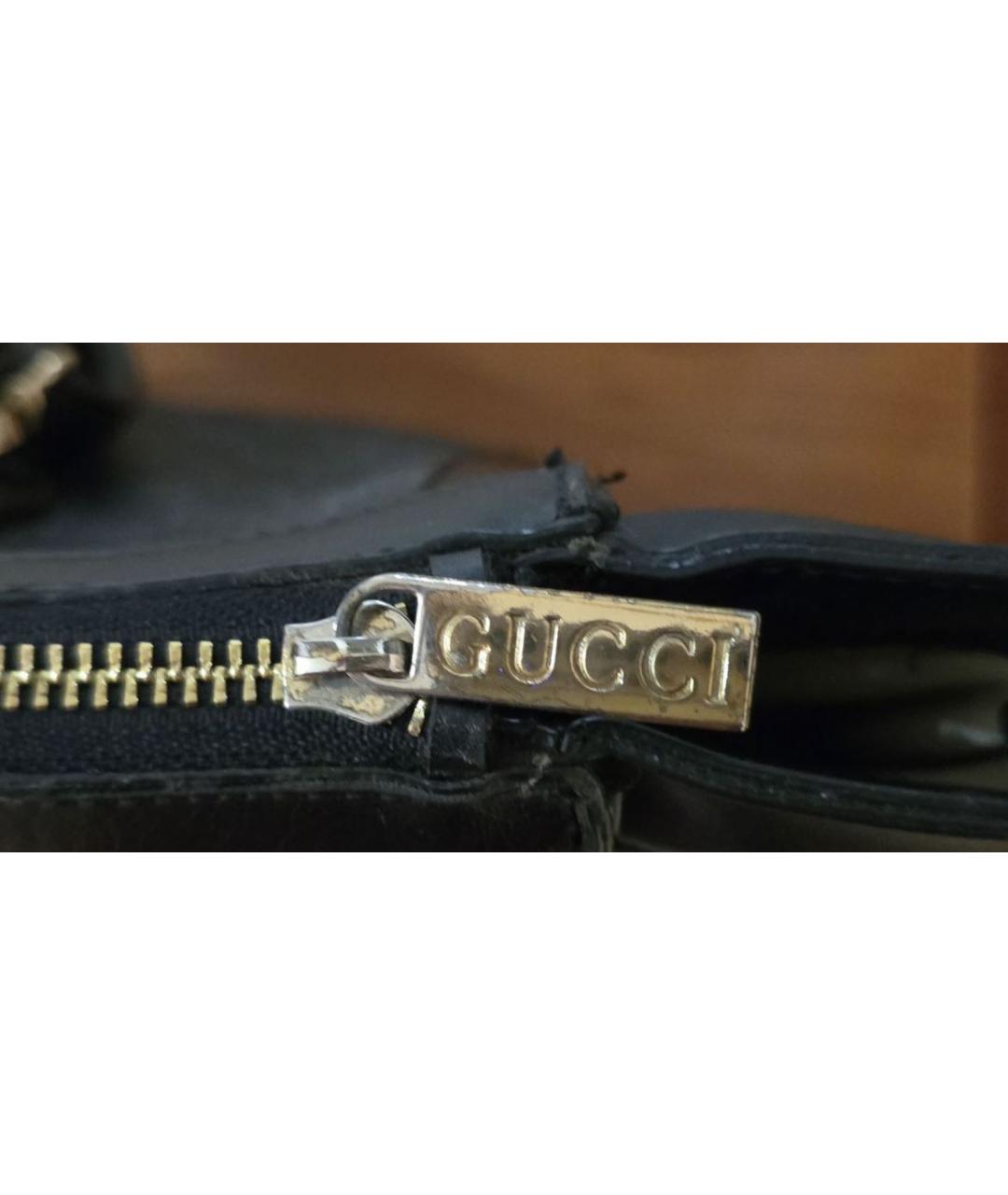 GUCCI Черная тканевая сумка с короткими ручками, фото 6