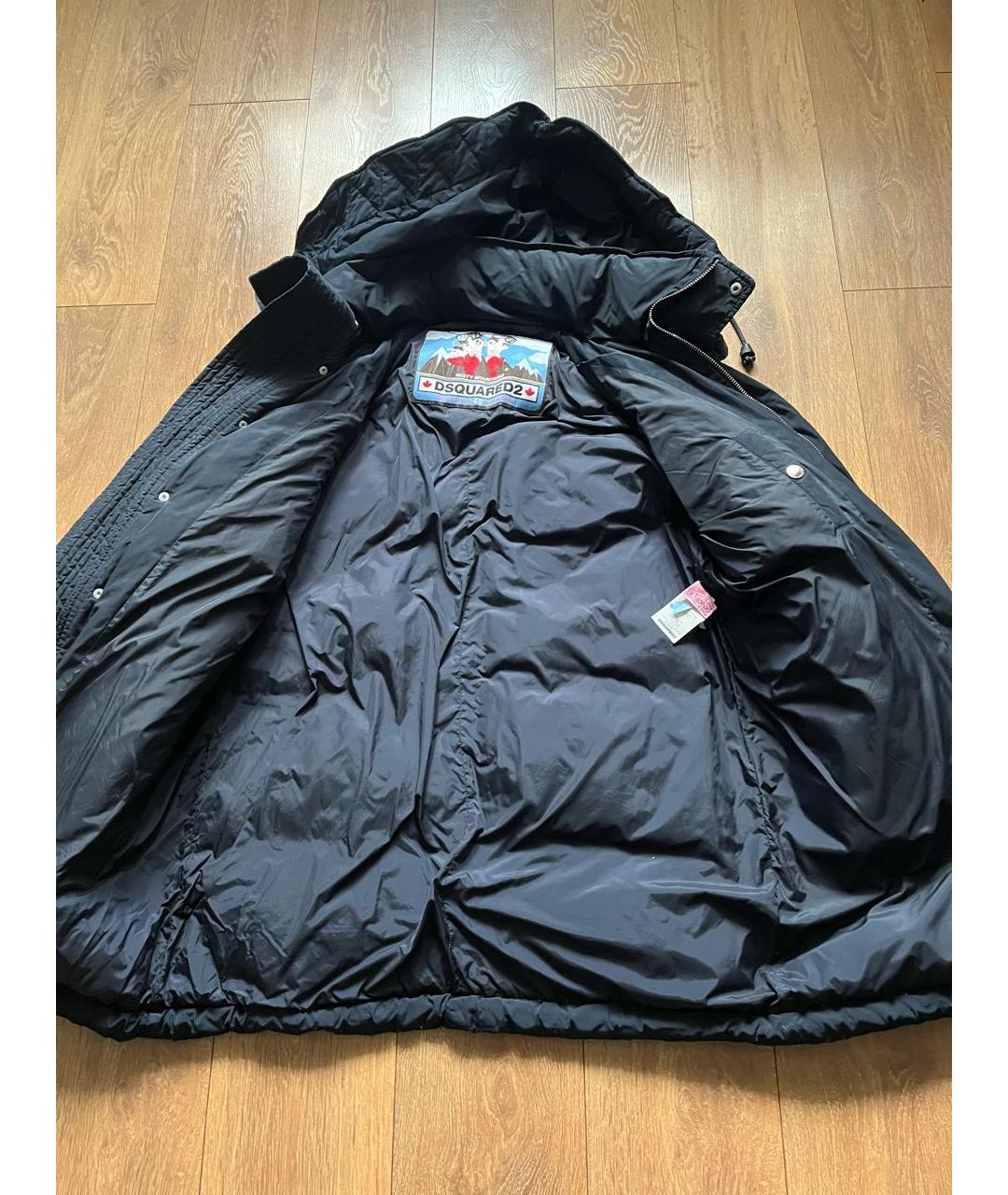 DSQUARED2 Темно-синий полиамидовый пуховик, фото 5