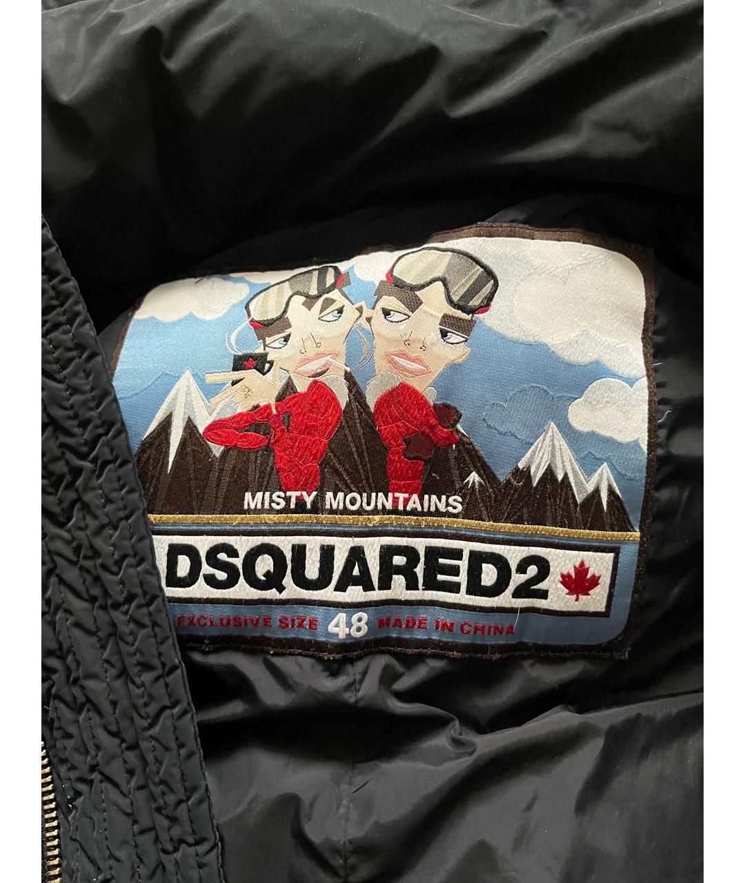 DSQUARED2 Темно-синий полиамидовый пуховик, фото 7