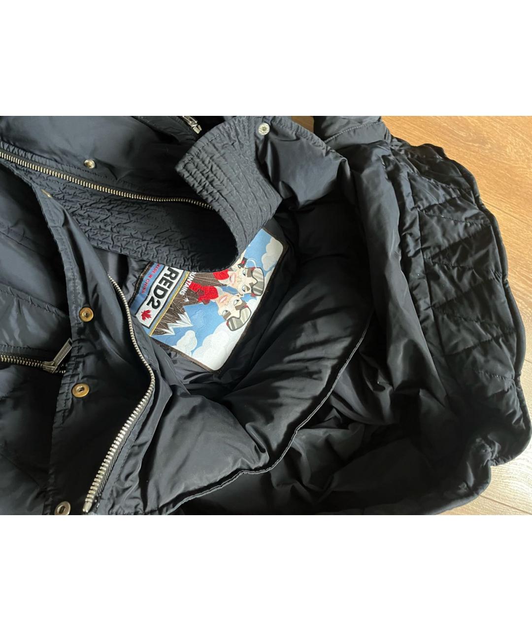 DSQUARED2 Темно-синий полиамидовый пуховик, фото 4