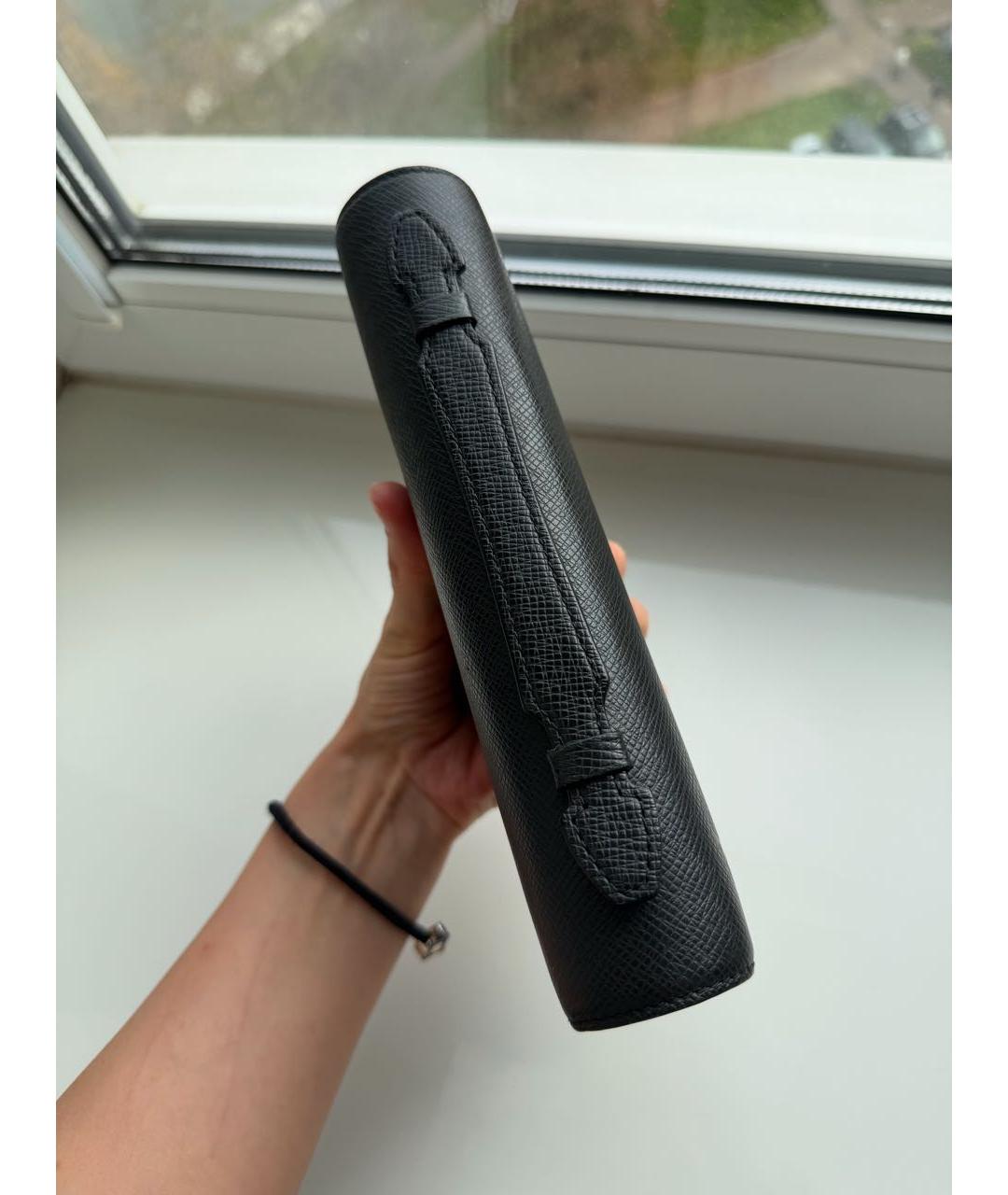 LOUIS VUITTON Черный кожаный кардхолдер, фото 5