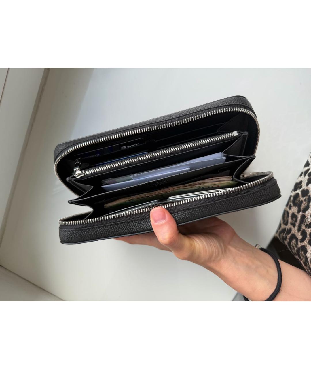 LOUIS VUITTON Черный кожаный кардхолдер, фото 7