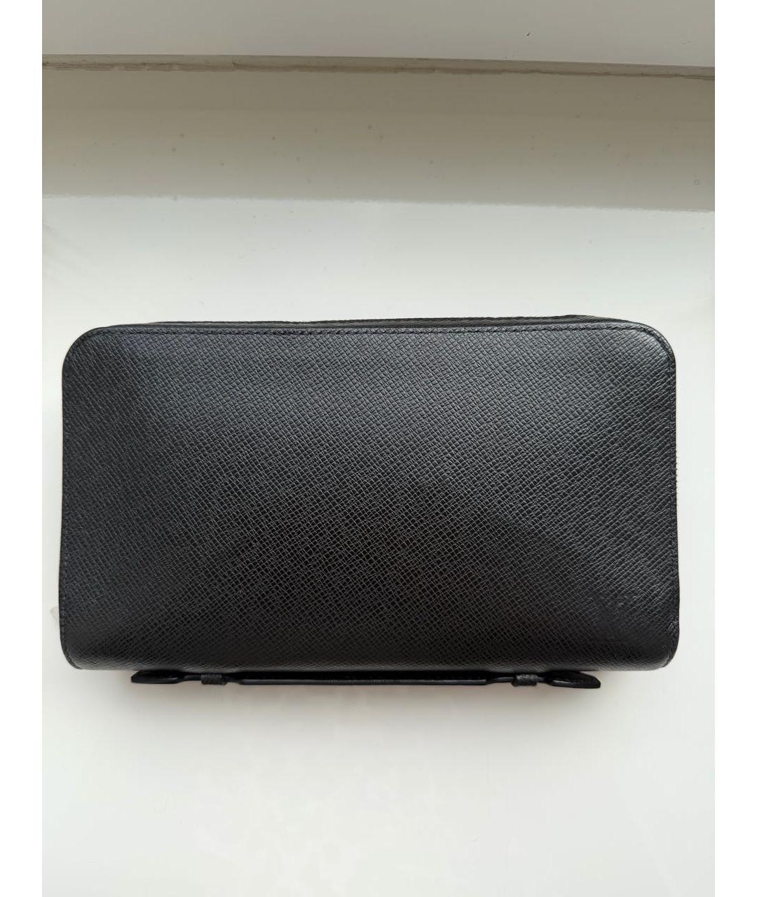 LOUIS VUITTON Черный кожаный кардхолдер, фото 8