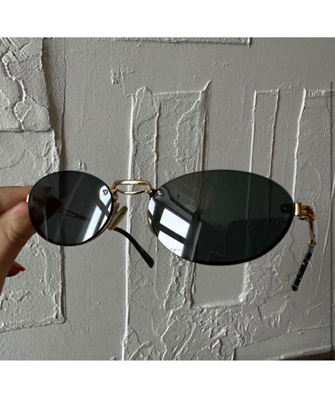 MAX MARA Черные металлические солнцезащитные очки, фото 3