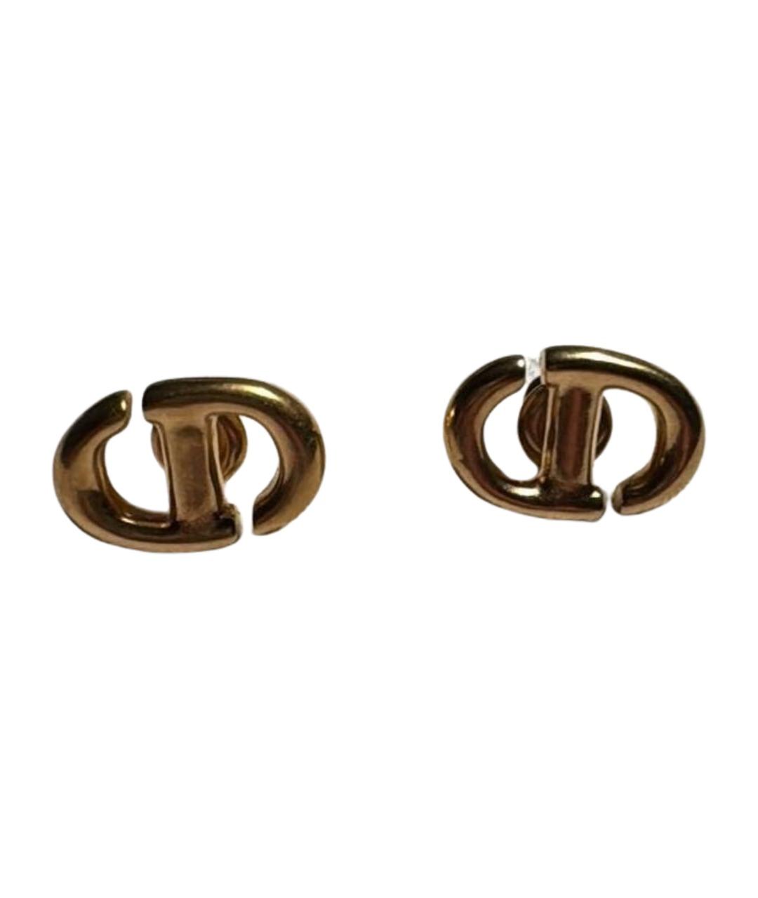 CHRISTIAN DIOR Золотые металлические серьги, фото 1