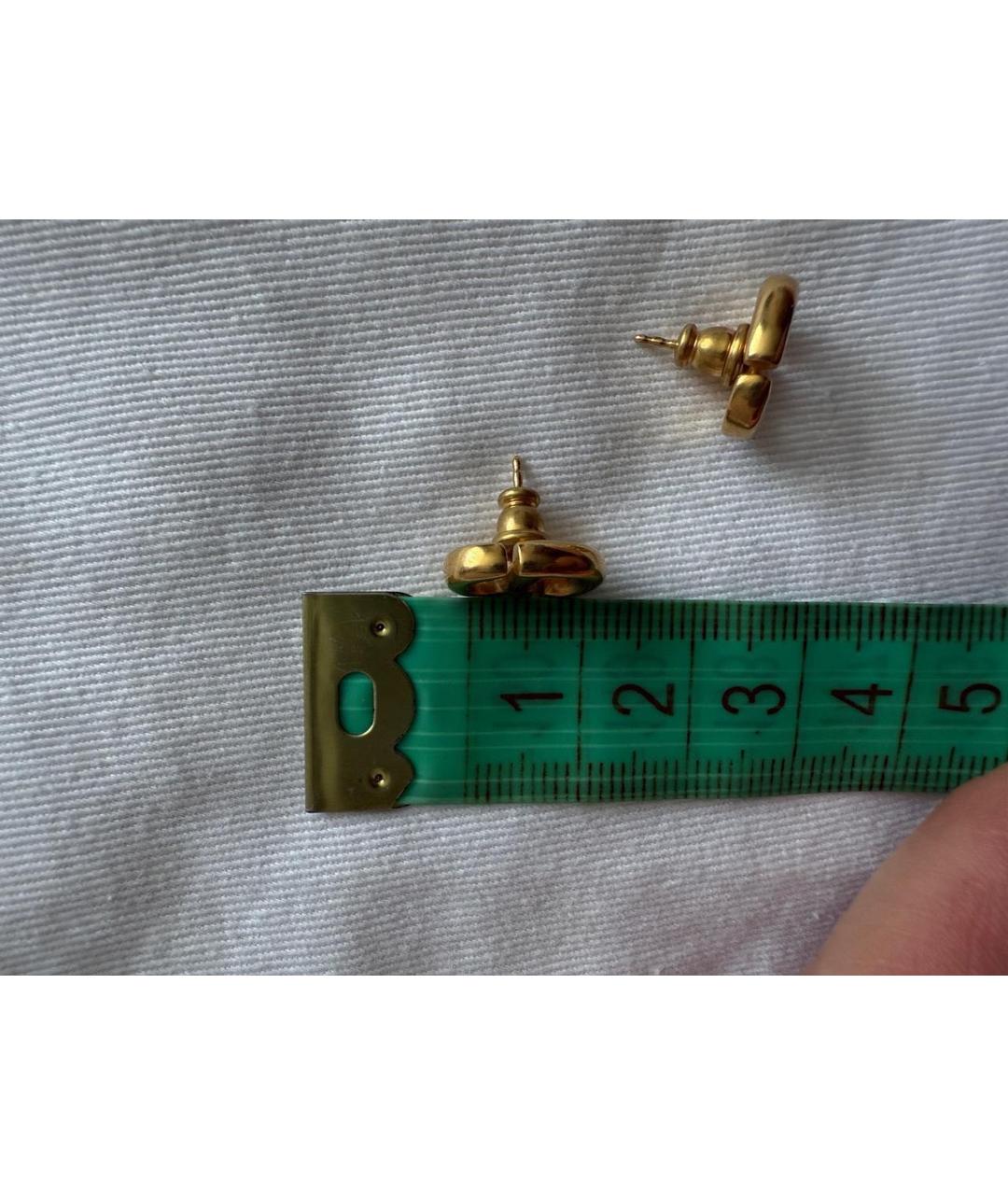 CHRISTIAN DIOR Золотые металлические серьги, фото 4