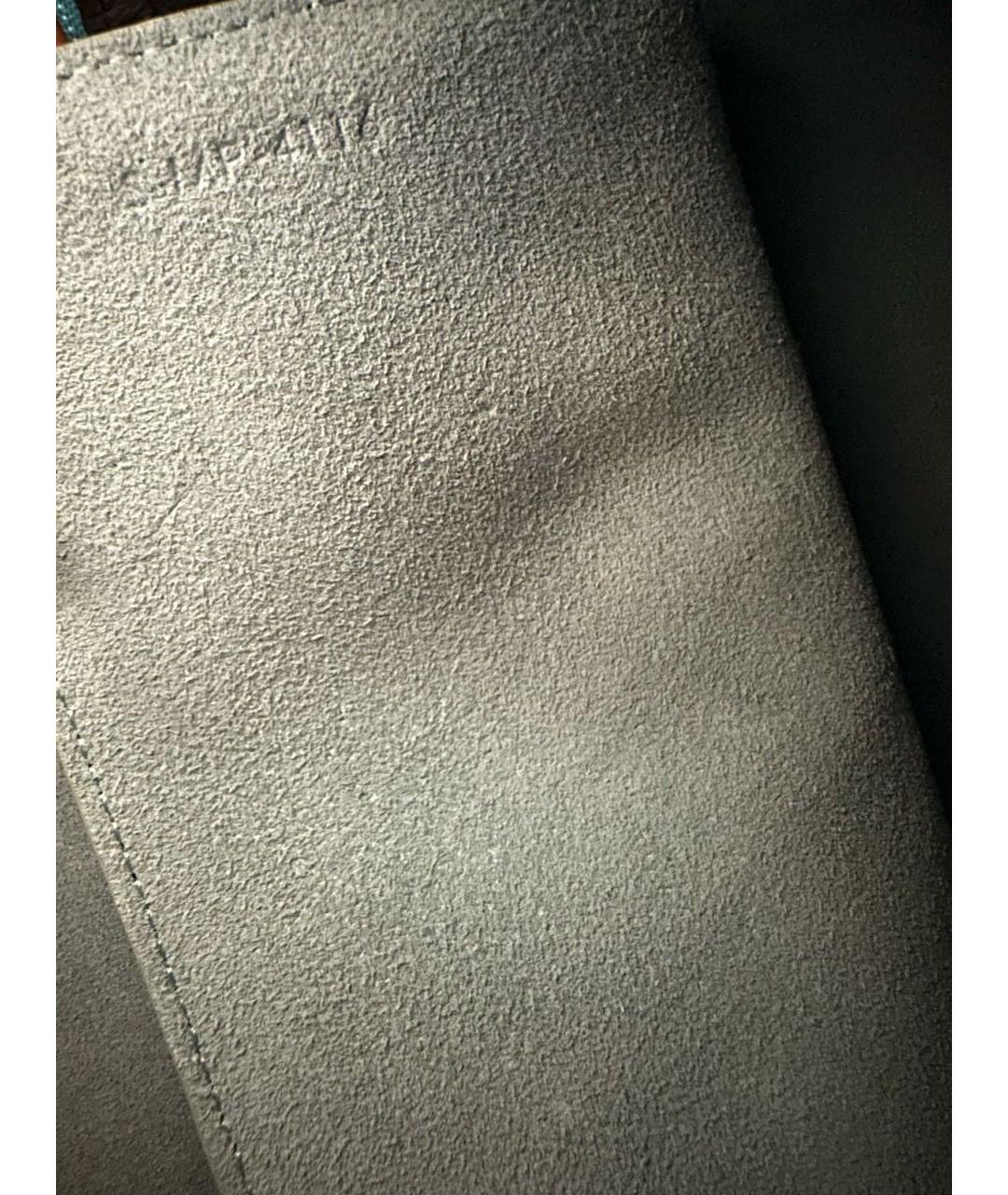 CELINE Голубая кожаная сумка через плечо, фото 4