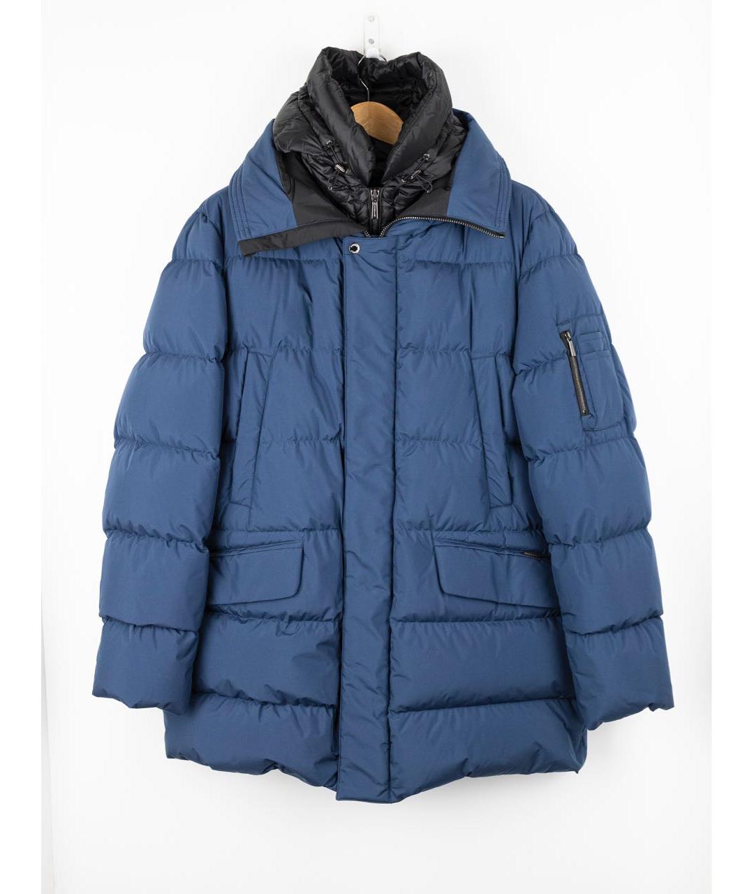 MOORER Синий полиэстеровый пуховик, фото 5