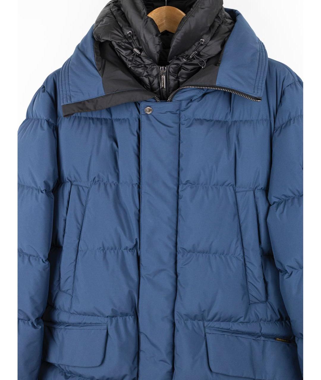 MOORER Синий полиэстеровый пуховик, фото 3