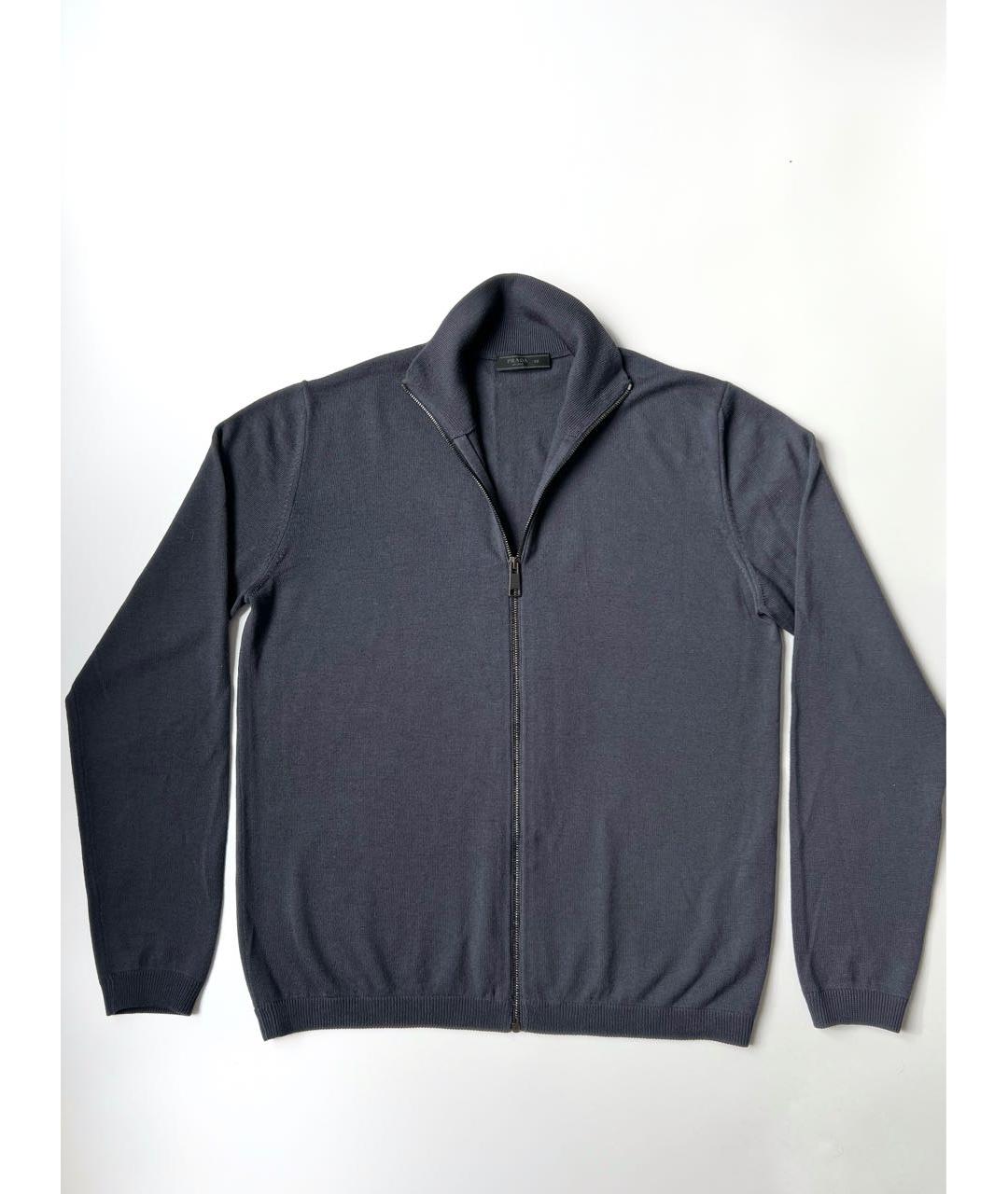 PRADA Серый шерстяной джемпер / свитер, фото 3