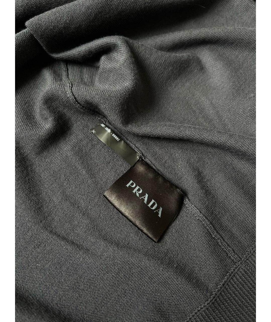 PRADA Серый шерстяной джемпер / свитер, фото 5