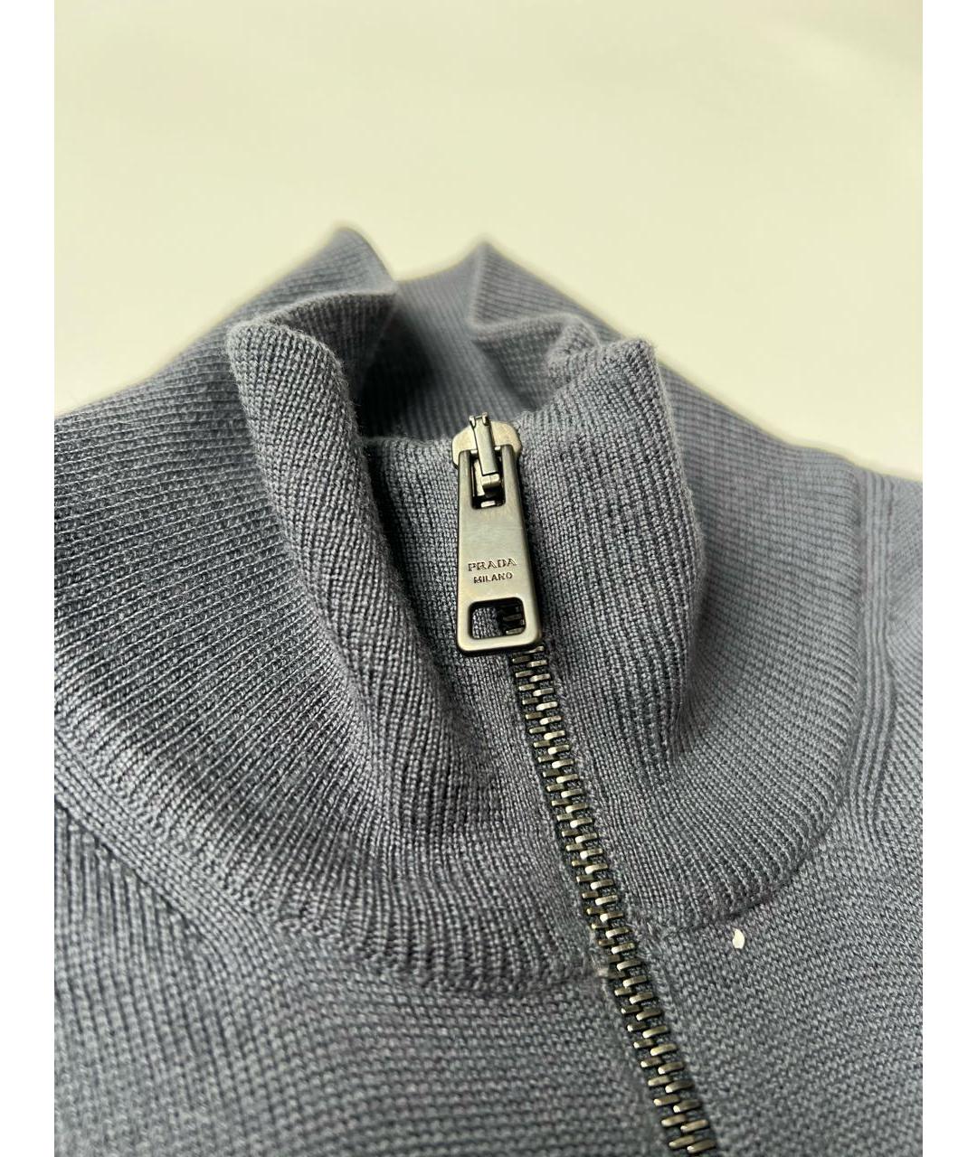 PRADA Серый шерстяной джемпер / свитер, фото 6