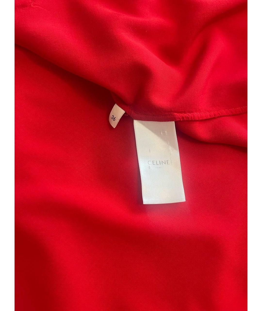 CELINE Красная вискозная рубашка, фото 5
