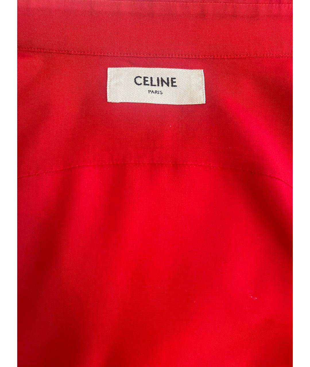 CELINE Красная вискозная рубашка, фото 3