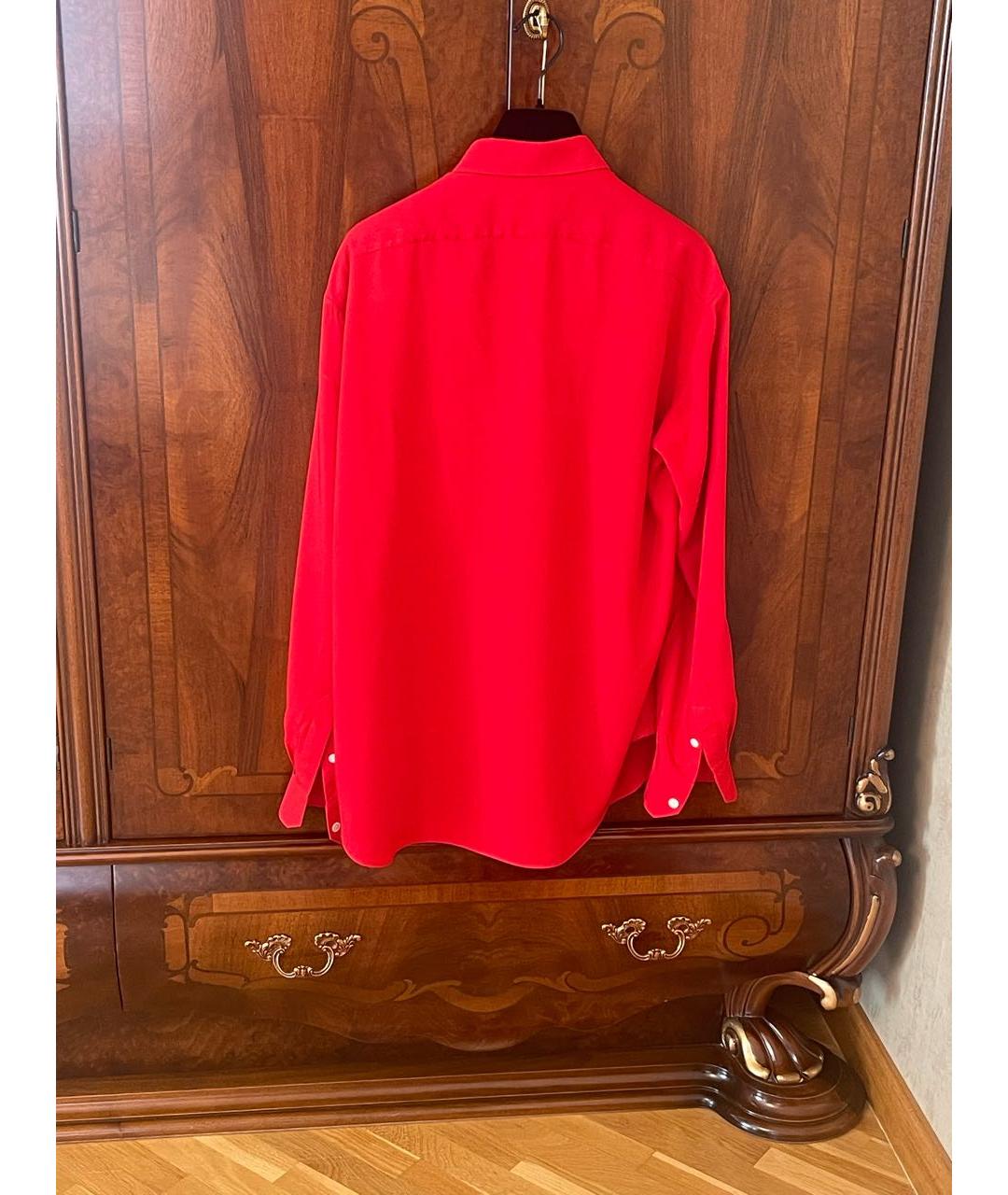CELINE Красная вискозная рубашка, фото 2