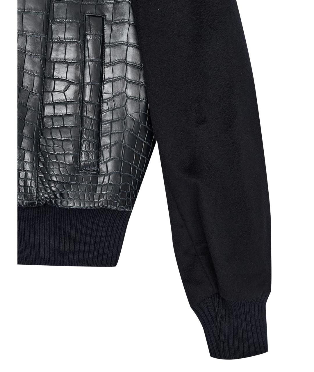 FERU Черное кожаное пальто, фото 10