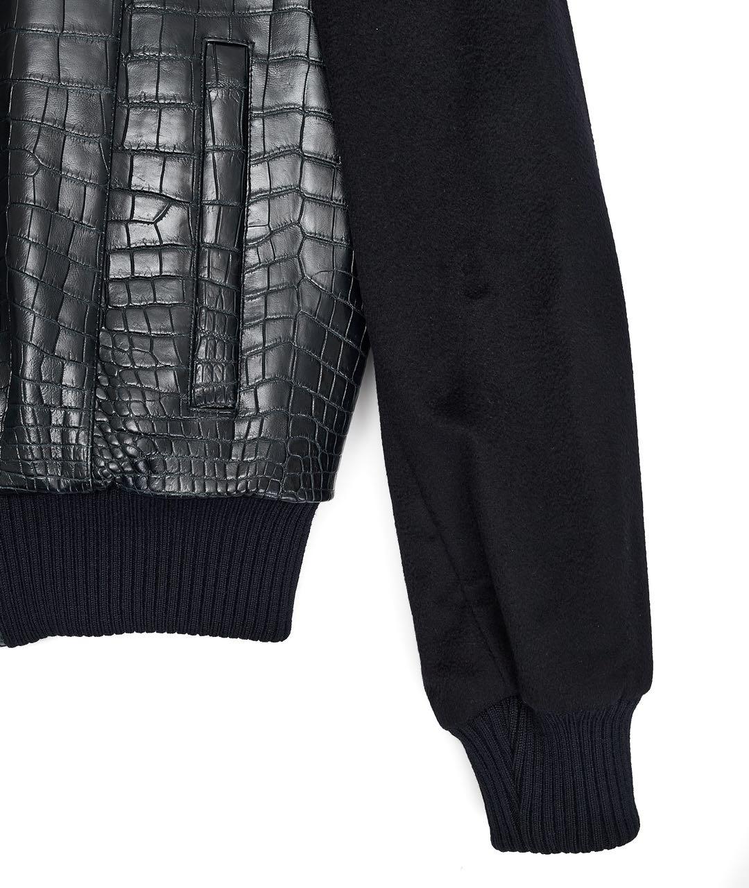 FERU Черное кожаное пальто, фото 4