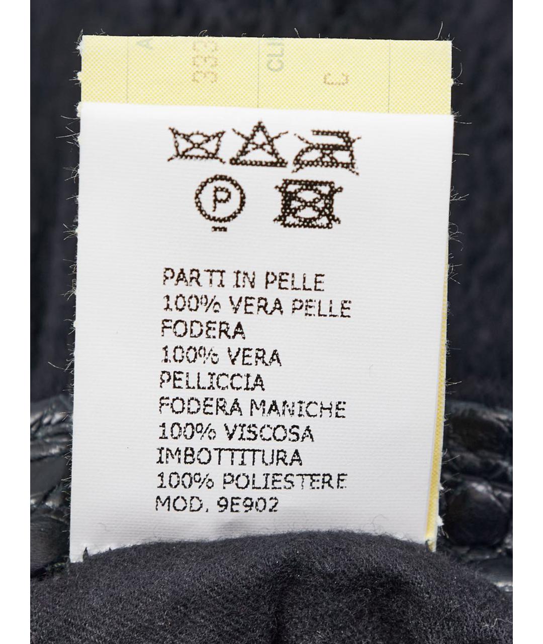 FERU Черное кожаное пальто, фото 12