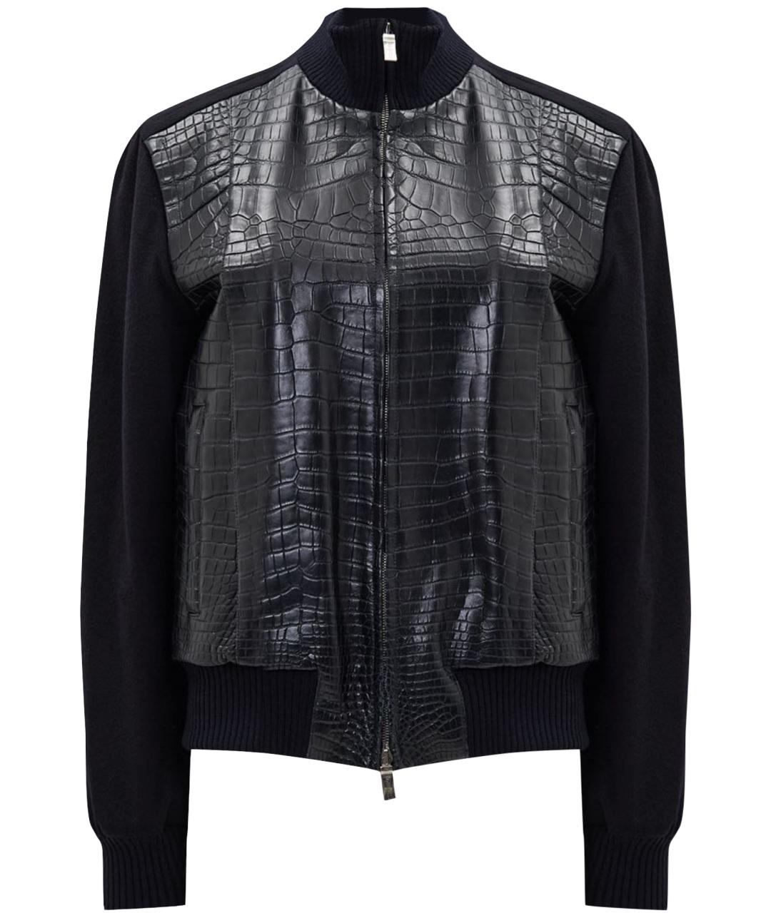 FERU Черное кожаное пальто, фото 1