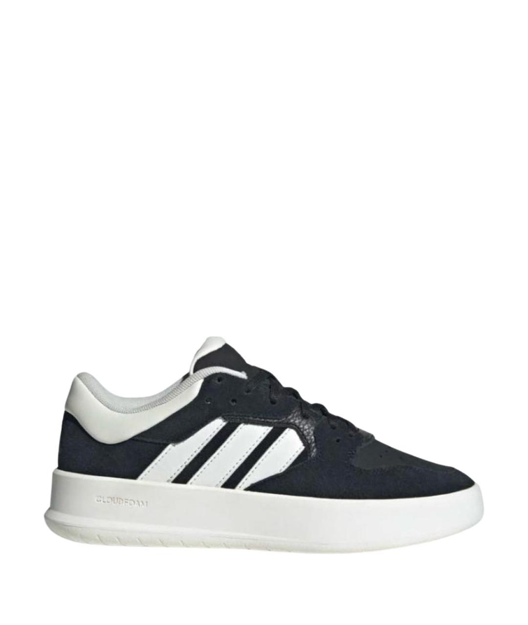 ADIDAS Черные кожаные кроссовки, фото 1