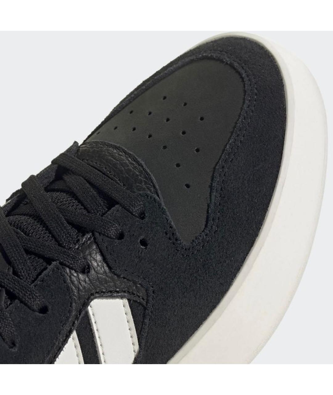 ADIDAS Черные кожаные кроссовки, фото 8