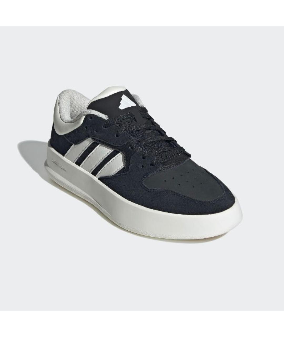 ADIDAS Черные кожаные кроссовки, фото 4