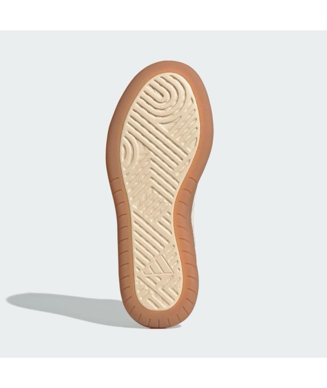 ADIDAS Бежевые кожаные кроссовки, фото 3