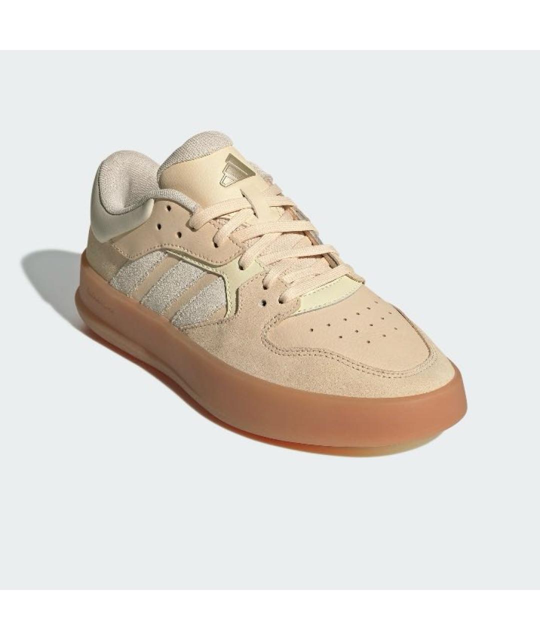 ADIDAS Бежевые кожаные кроссовки, фото 4
